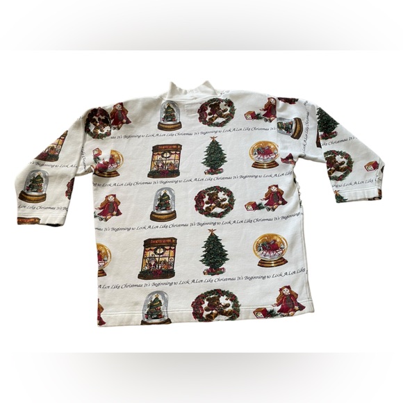 Cambridge Dry Goods Vintage 90s Holiday Christmas Seasonal Santa Sweatshirt - Picture 6 of 7